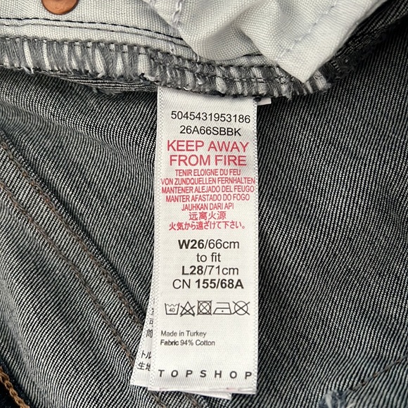 Topshop Jamie Skinny Jeans Raw Hem | Size 26 - Picture 10 of 11